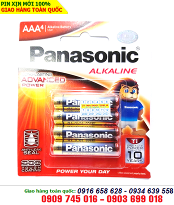 Panasonic LR03T/4B, Pin đũa AAA 1,5V Alkaline Panasonic LR03T/4B (Xuất xứ Thái Lan) Loại vỉ 4viên